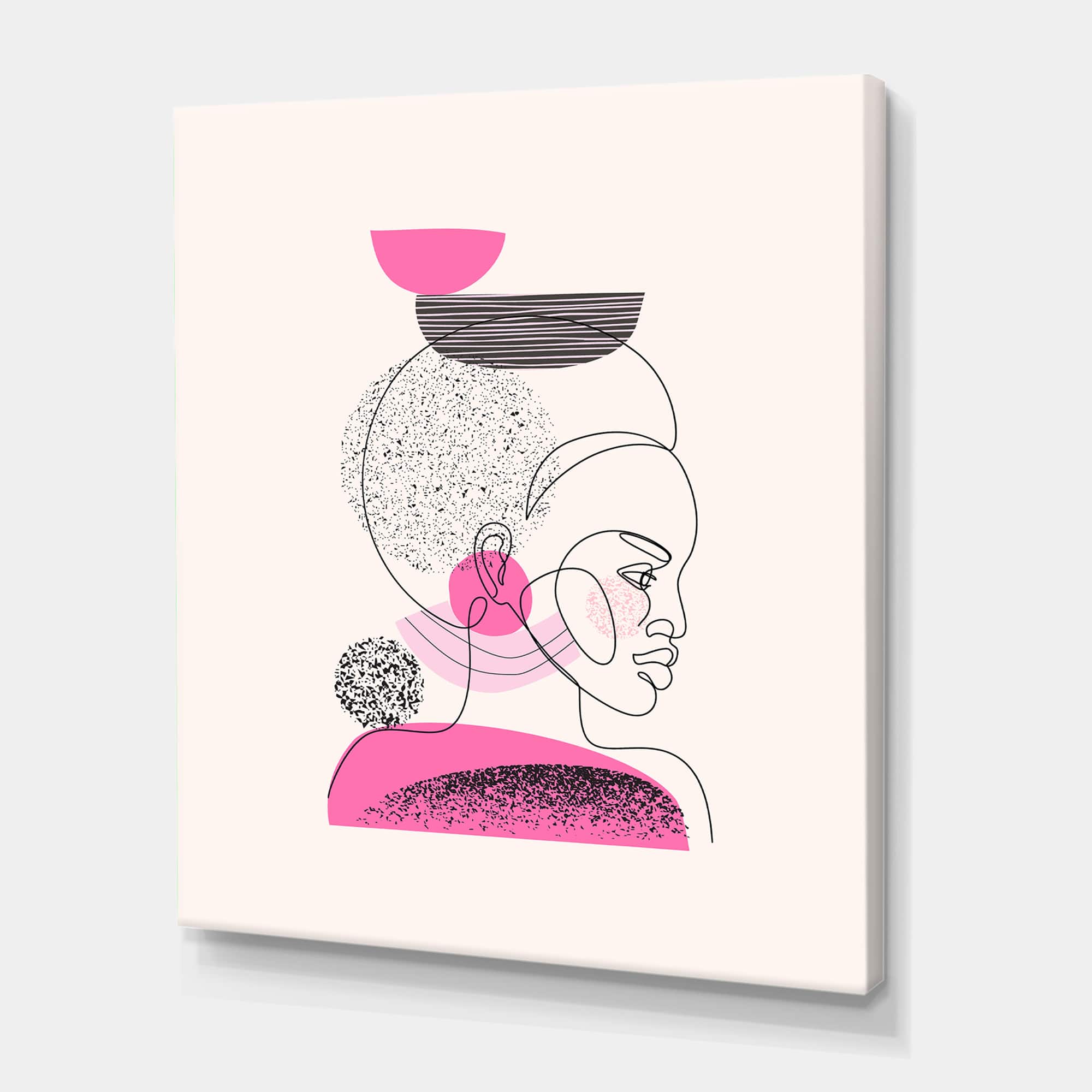 Designart - One Line Portrait of African American Women I